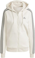 adidas Women's Essentials 3-Stripes Full Zip Fleece Hoodie - Comfort