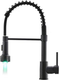 AIMADI Kitchen Faucet with Sprayer - Matte Black Pull Down Faucet