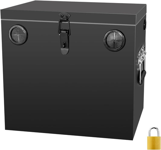 Trailer RV Marine Battery Box - Waterproof Steel Relocation Kit