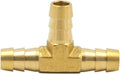 Brass Hose Barb Splicer T Union Fitting for 1/4 in Hose