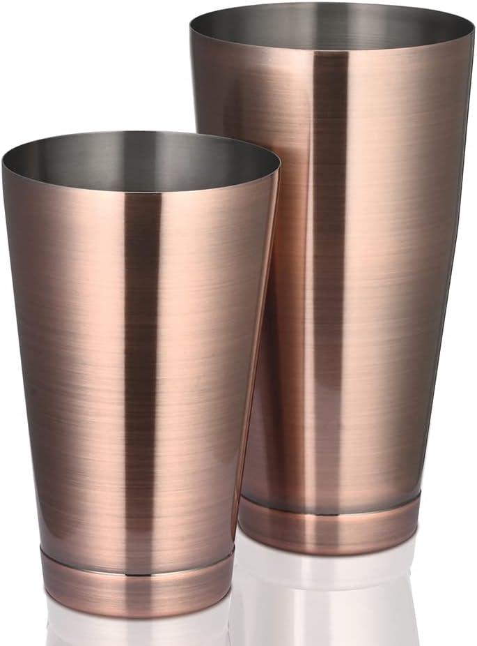 Antique Copper Boston Cocktail Shaker Set | Professional Bartender Kit
