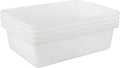 32 L Plastic Large Commercial Bus Tubs 4-Pack - Durable Utility Boxes