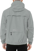 Men's Waterproof Rain Jacket for Running and Cycling - Packable Hood