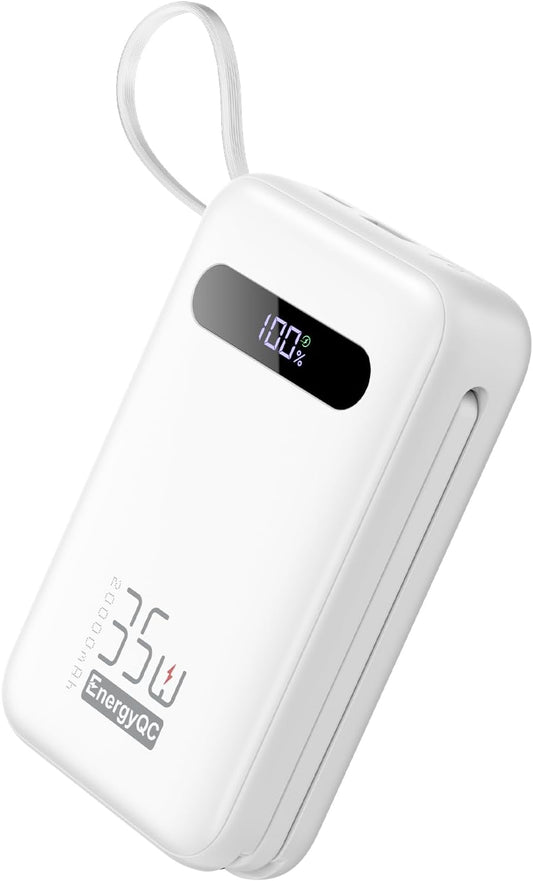 EnergyQC Power Bank 20,000mAh Fast Charging for iPhone & Galaxy