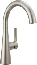 Delta Modern Brushed Nickel Single Hole Bar Sink Faucet - SpotShield