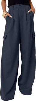 High Waisted Wide Leg Cargo Pants for Women - Versatile (Style KDLH)