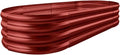 Galvanized Raised Garden Bed Kit 42.1 ft Brown - Large Oval Planter