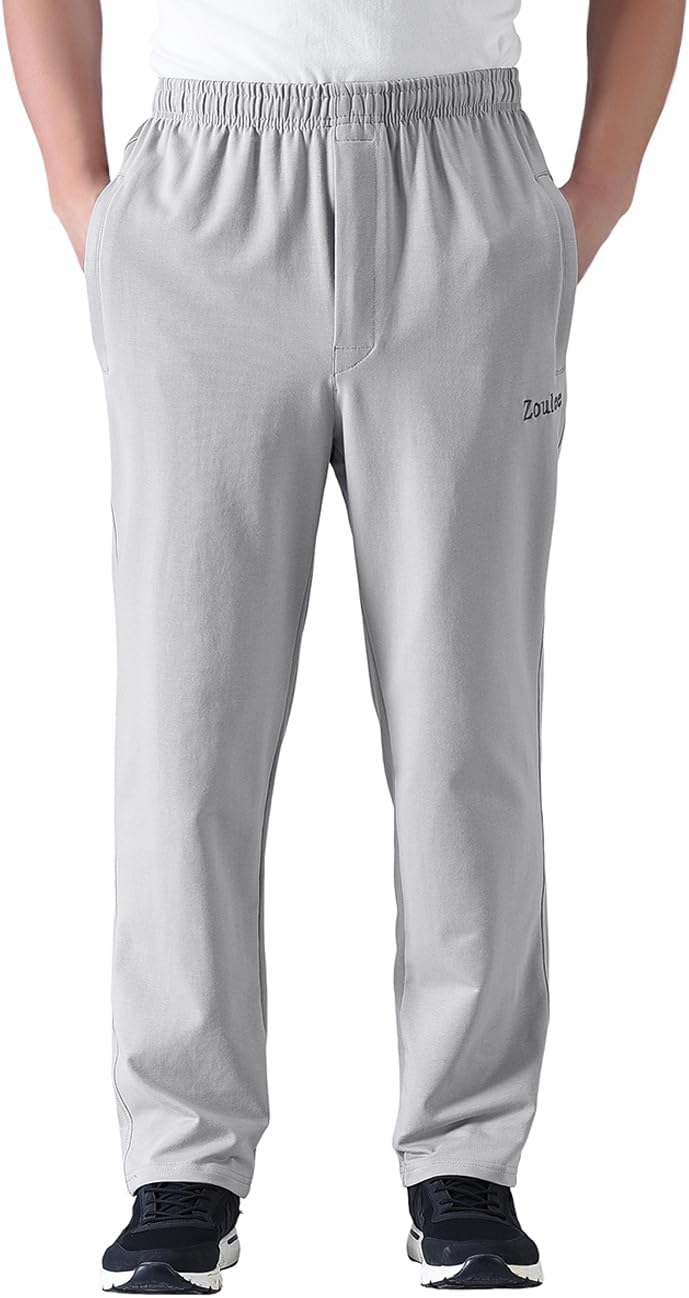 Zoulee Men's Casual Cotton Jogger Sweatpants for Comfort
