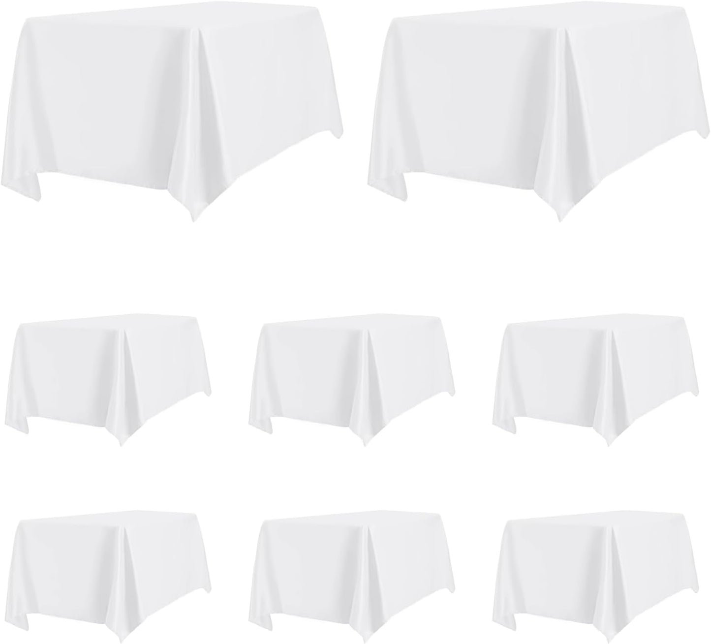 PureFit 8 Pack Rectangle Table Cloths for 6Ft Tables