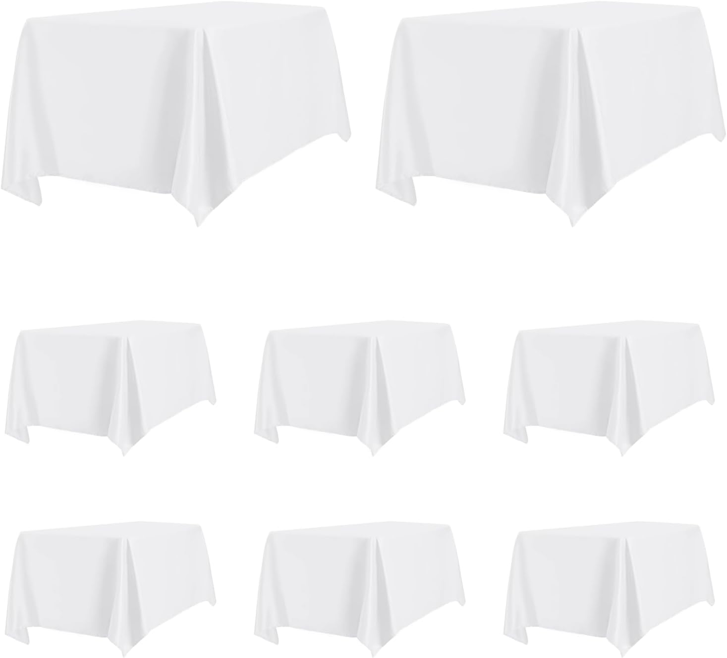 PureFit 8 Pack Rectangle Table Cloths for 6Ft Tables