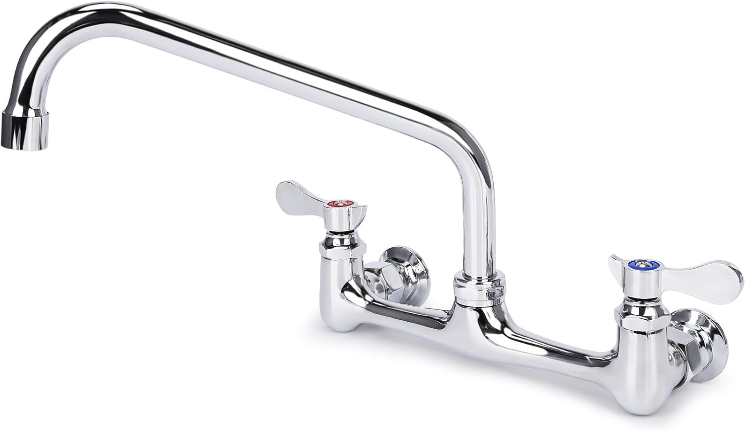 Wall Mount Kitchen Faucet with 10 Inch Swivel Spout for Utility