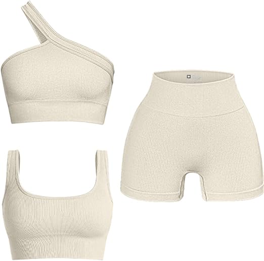OQQ Women's 3 Piece Outfits for Seamless Exercise Comfort