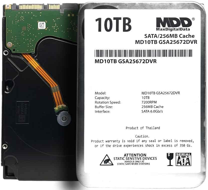 MDD 10TB Internal Hard Drive for Surveillance Storage Needs