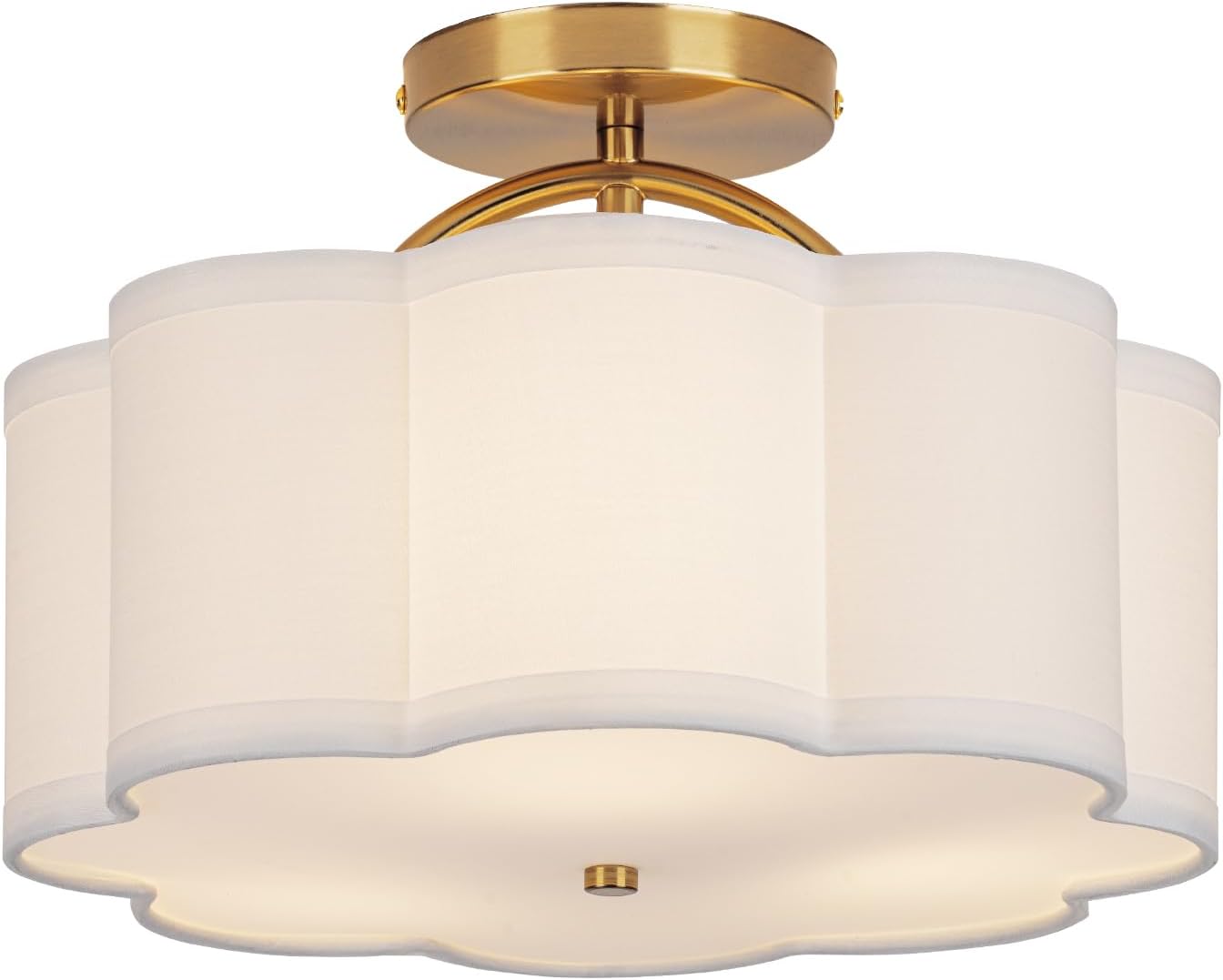 Modern Semi Flush Mount Ceiling Light with Petal Shade Design