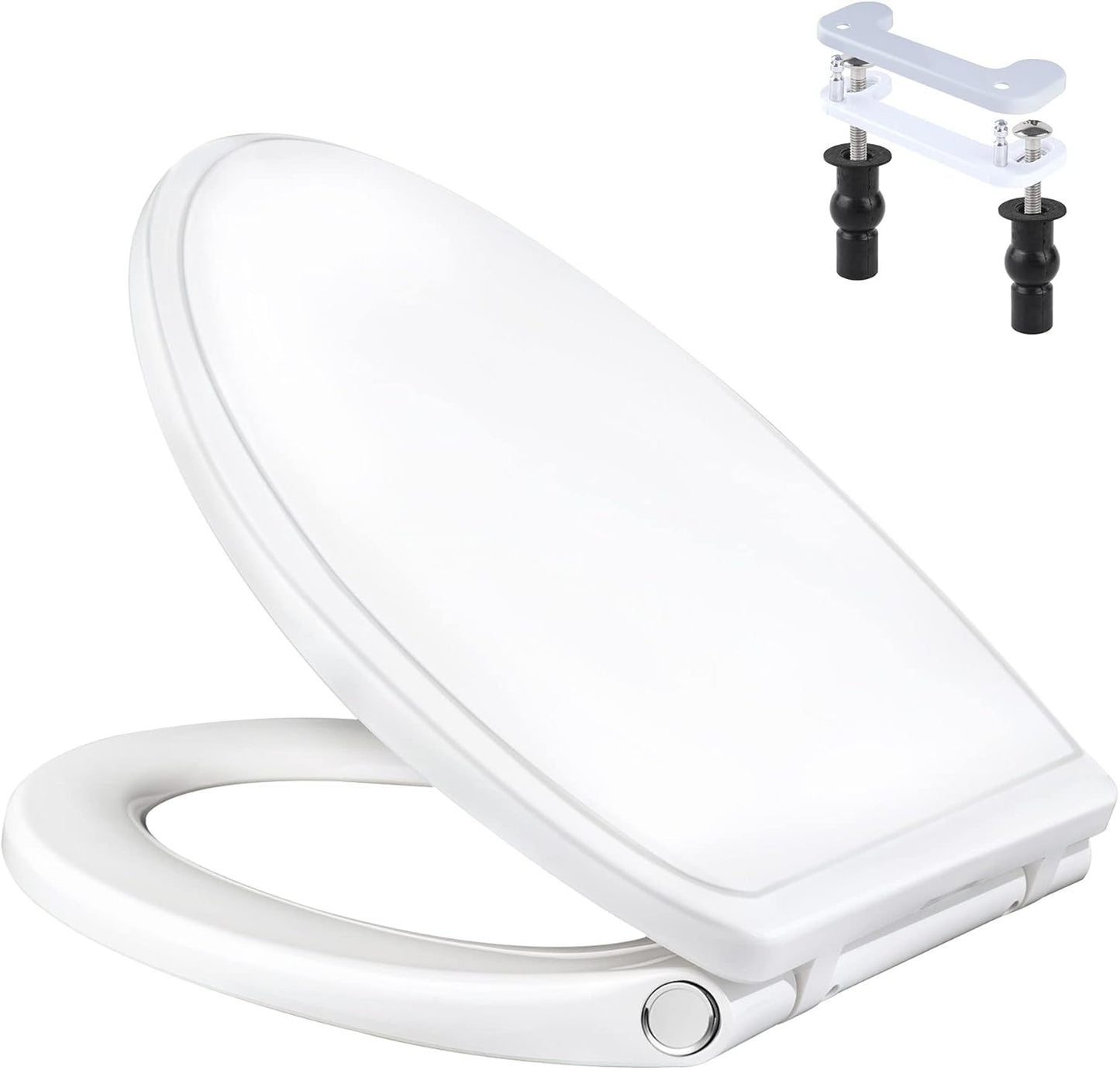 Elongated Toilet Seat with Soft Close Cover for Easy Use