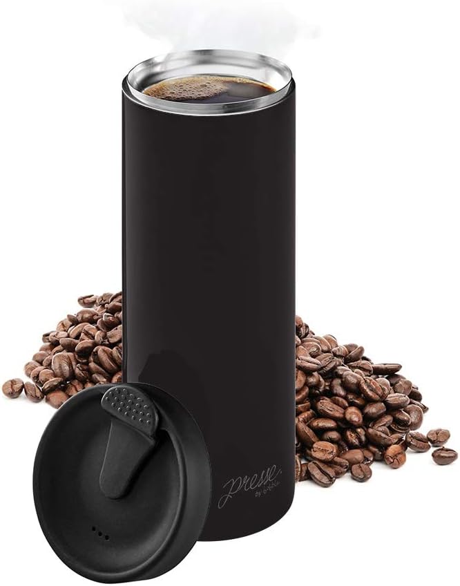 bobble French Coffee Press, Quick Brew & Portable, 14 oz, Black