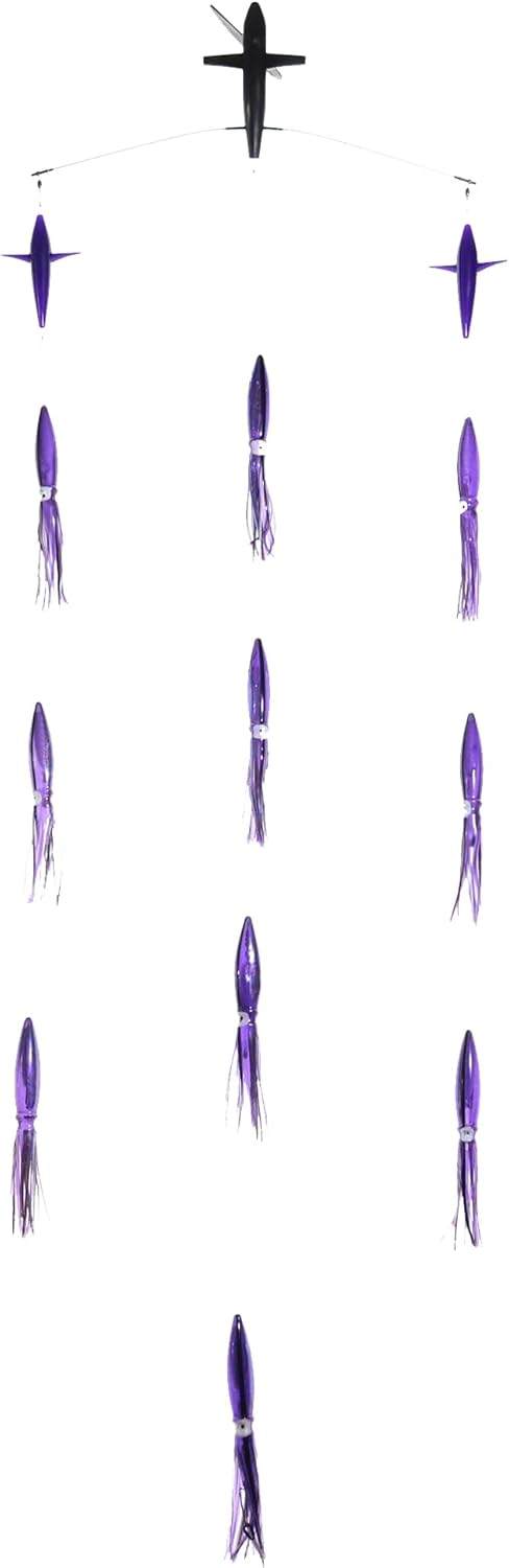9 Floating Bulb Squid Purple Lures - ChatterLures