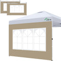 Instant Tent Church Sidewalls for 10x10 Canopy - Khaki Color