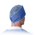 Medline NON28626 Disposable Surgeon's Caps Dark Blue - Breathable Pack