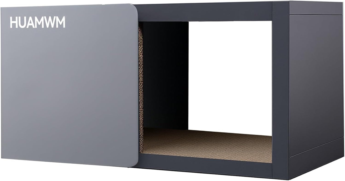 Large Modern Cat Scratcher House: Cozy Hideout & Scratch Pad