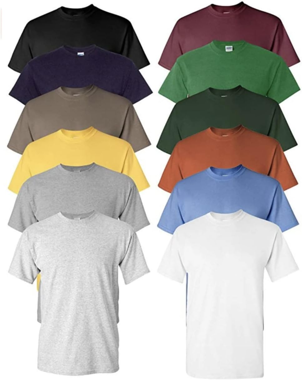 Everyday Tees 12 Pack Mens Cotton Crew Neck T-Shirts Bulk