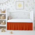 Dust Ruffle Crib Skirt 100% Egyptian Cotton Mini Crib - Burnt Orange