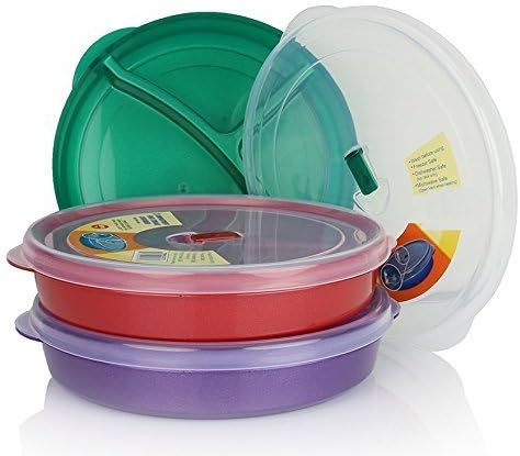 Chef's 1st Choice Microwave Divided Plates - Convenient Set of 3