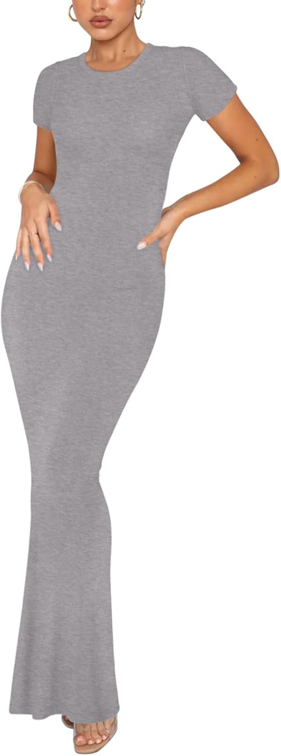 Elegant Summer Casual Lounge Long Dress for Women - Bodycon Maxi
