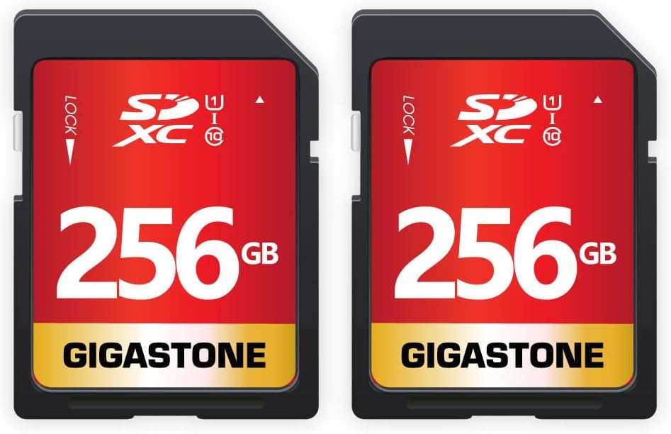 High-Speed 256GB SD Card 2-Pack for Full HD Video
