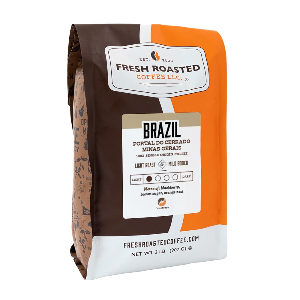 Brazil Minas Gerais Coffee Light Roast Whole Bean 2 lb Fresh Roasted