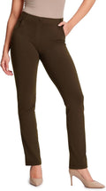 Yogipace Belt Loops Women's Straight Leg Yoga Dress Pants (Style JDBJ)