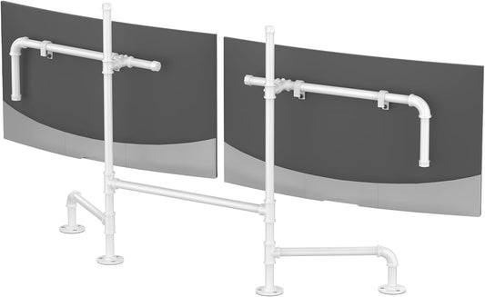 NOVIMANGO Dual Monitor Stand - Ergonomic 2 Screen Desk Mount