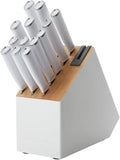 KitchenAid White 14-Piece Slim Knife Block Set - Built-In Sharpener
