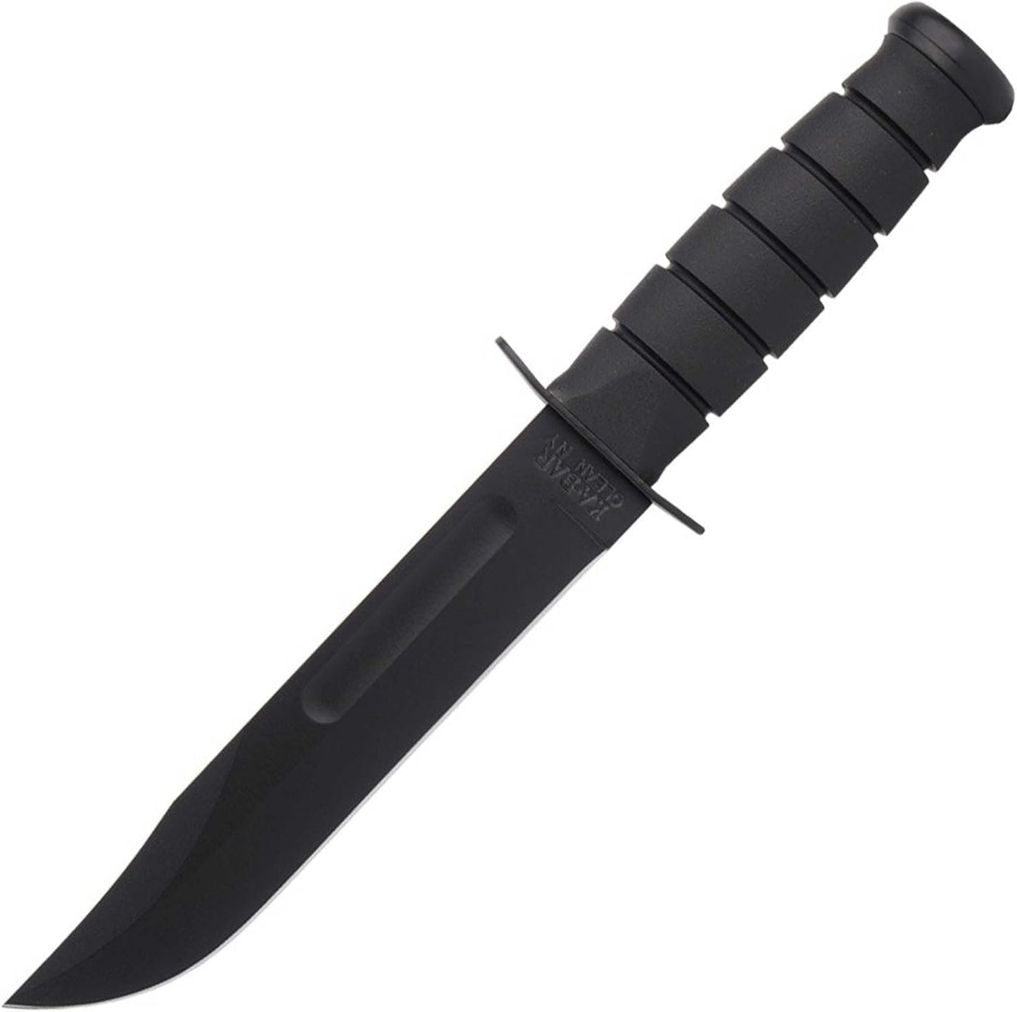 KA-BAR #1213 Black Straight Edge Knife with Hard Sheath