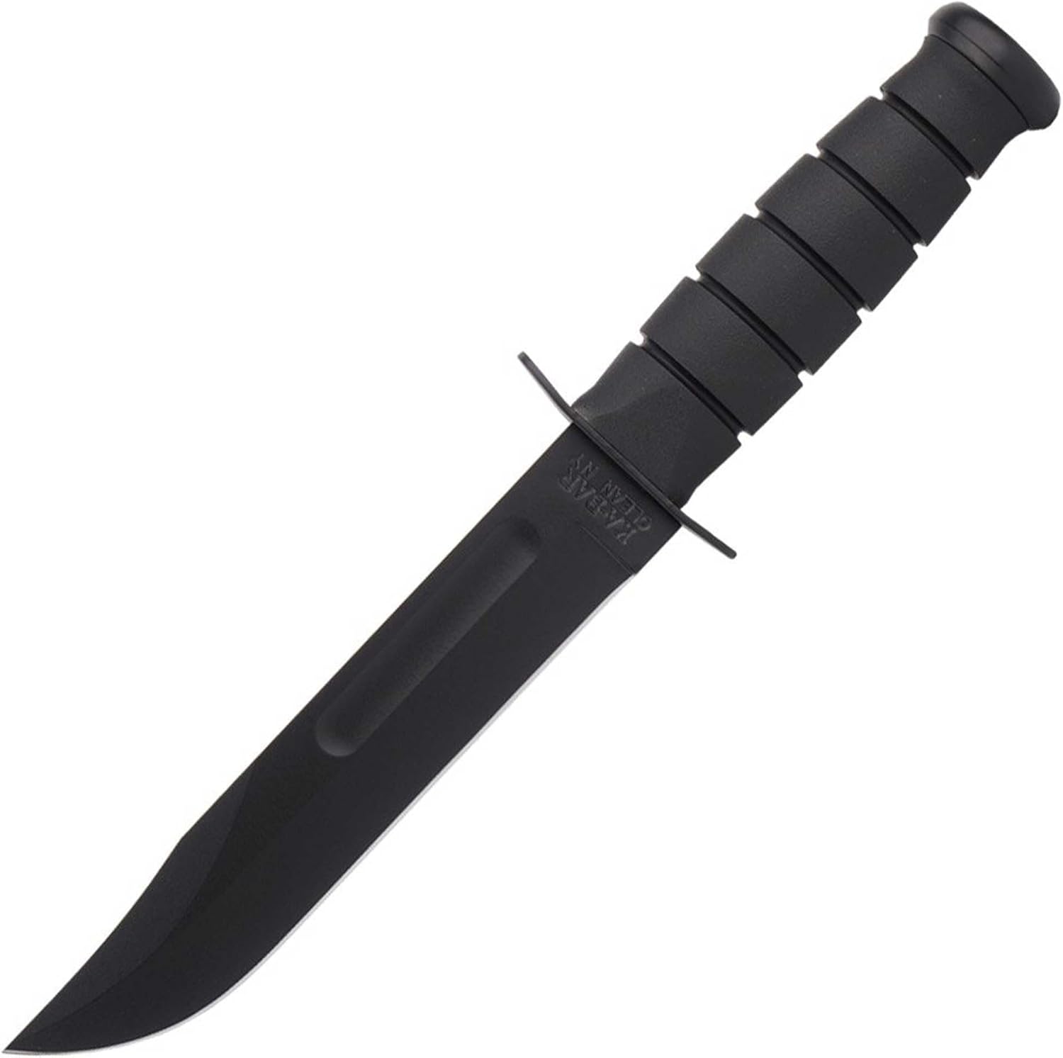 KA-BAR #1213 Black Straight Edge Knife with Hard Sheath