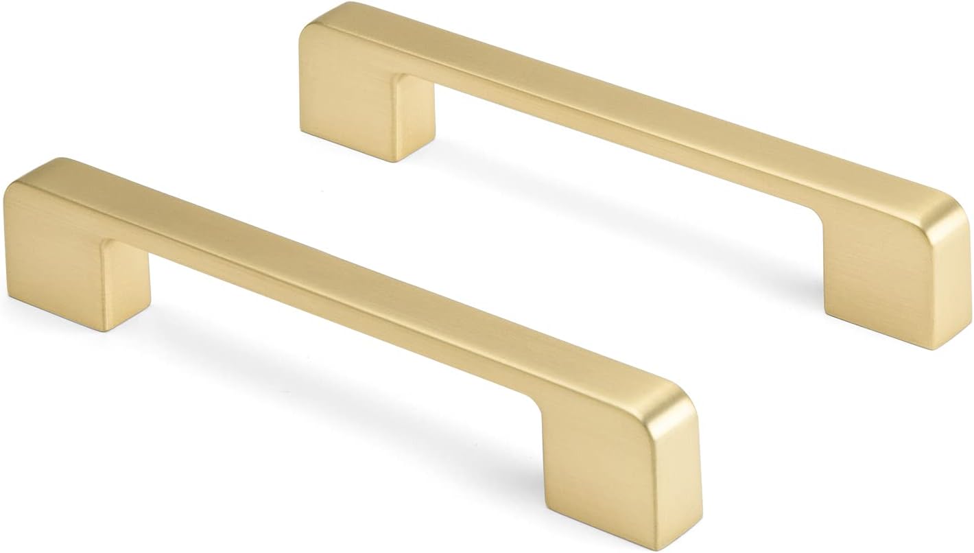 Rergy Cabinet Pulls Kitchen Handles for Cabinets, 50-Pack Gold