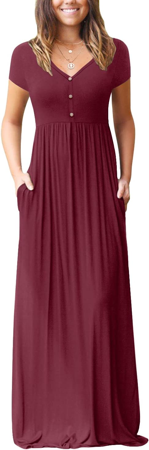GRECERELLE Womens Long Maxi Dresses for Casual Summer Style