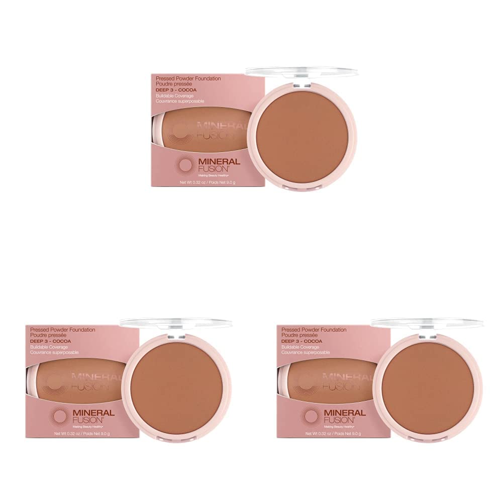 Mineral Fusion Deep 3 Makeup Pressed Powder Foundation Review