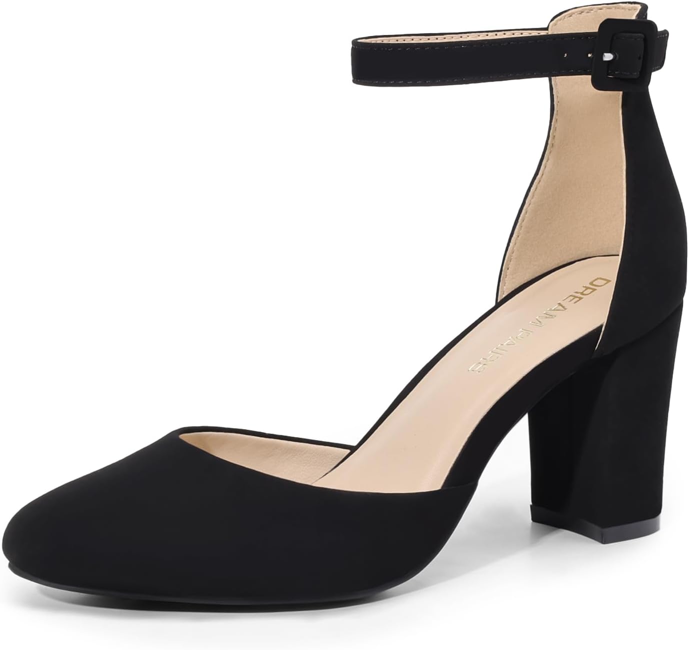DREAM PAIRS Closed Toe Chunky Heels for Elegant Occasions