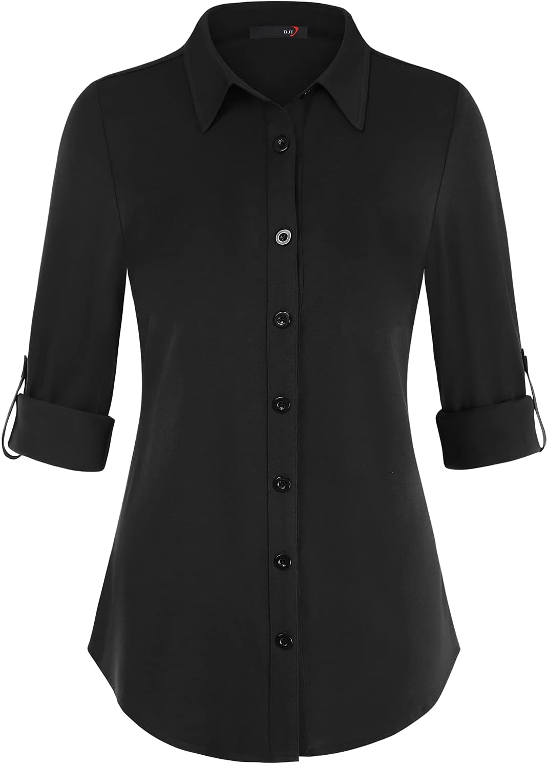 DJT Womens Soft Knitted Shirts for Casual and Work Wear