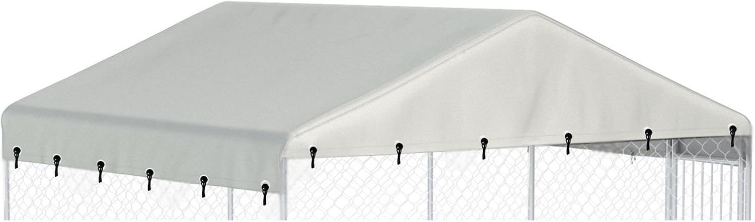 Outdoor Dog Kennel Cover 10ftW x 10ftL - Waterproof Protection