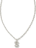 Crystal Letter Short Pendant Necklace for Women - CZ Initial Style