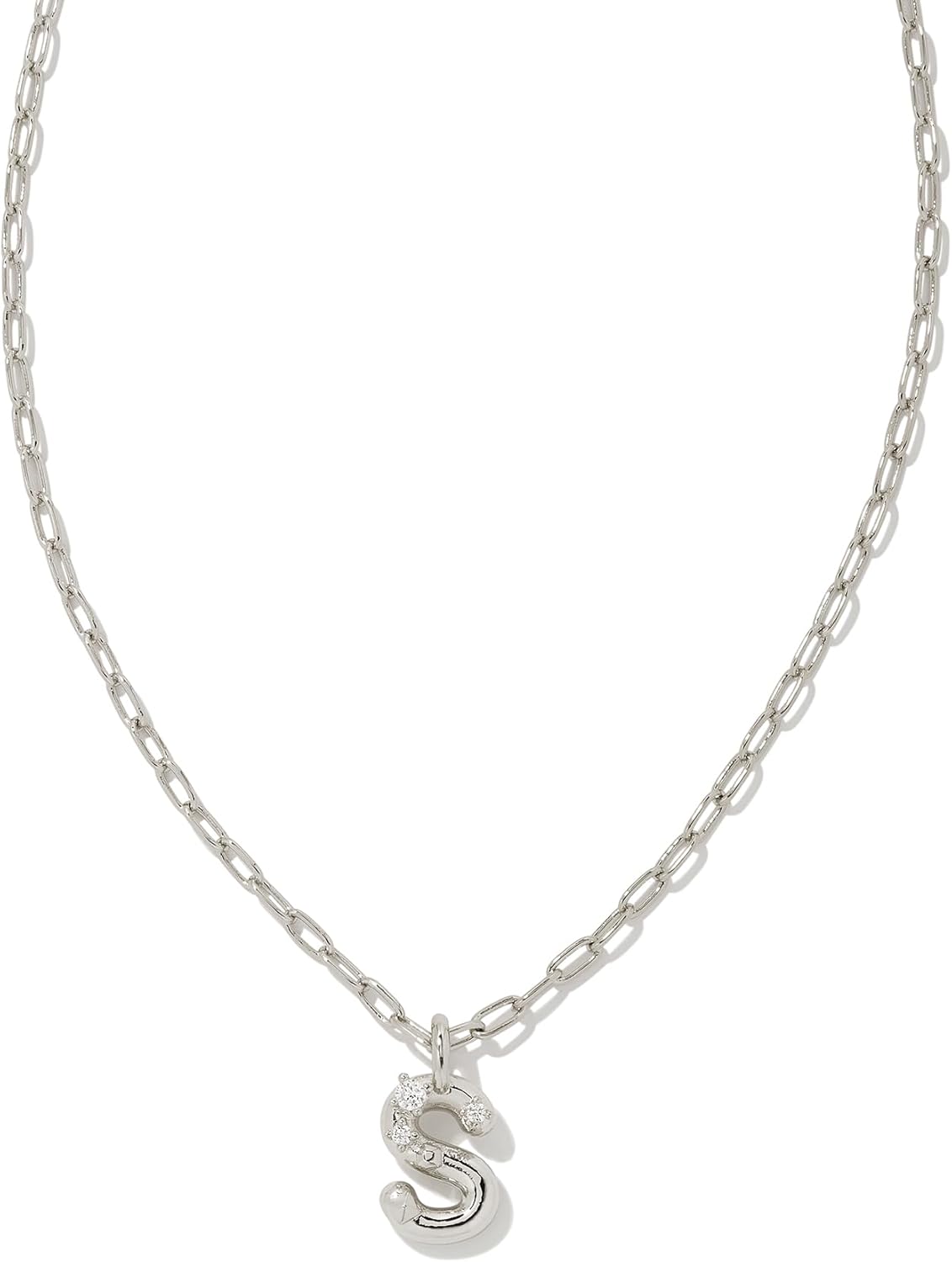Kendra Scott Crystal Letter Short Pendant Necklace for Women