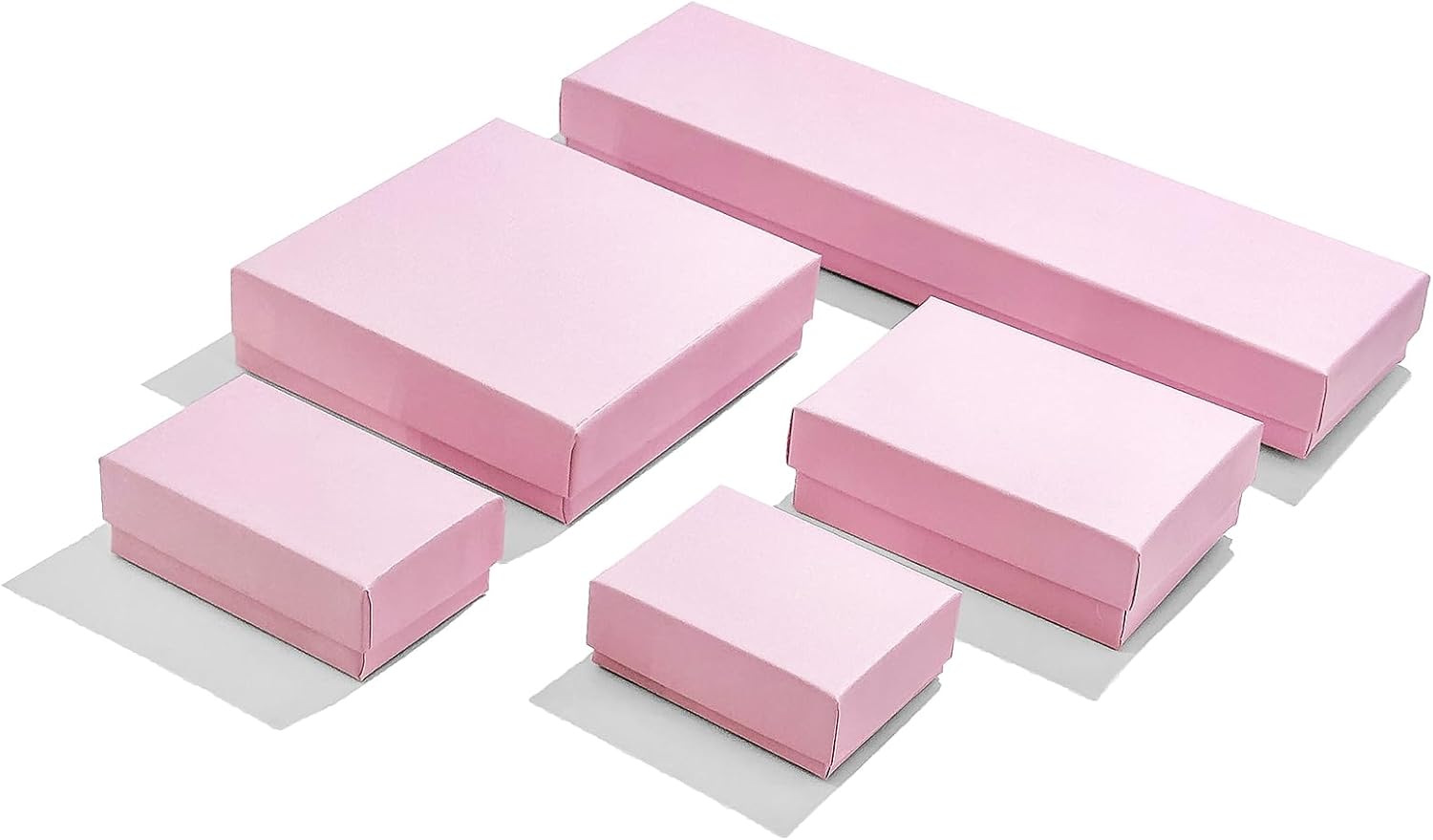 100-Pack Cotton Filled Cardboard Jewelry Boxes for Gifting