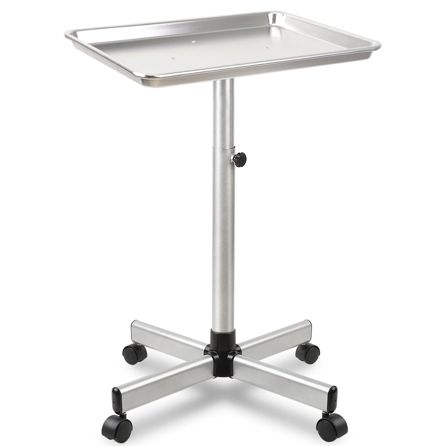 Adjustable Height Salon Tray Cart for Hair and Tattoo Services