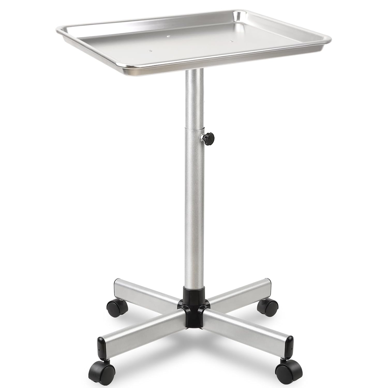 Adjustable Height Salon Tray Cart for Hair and Tattoo Services
