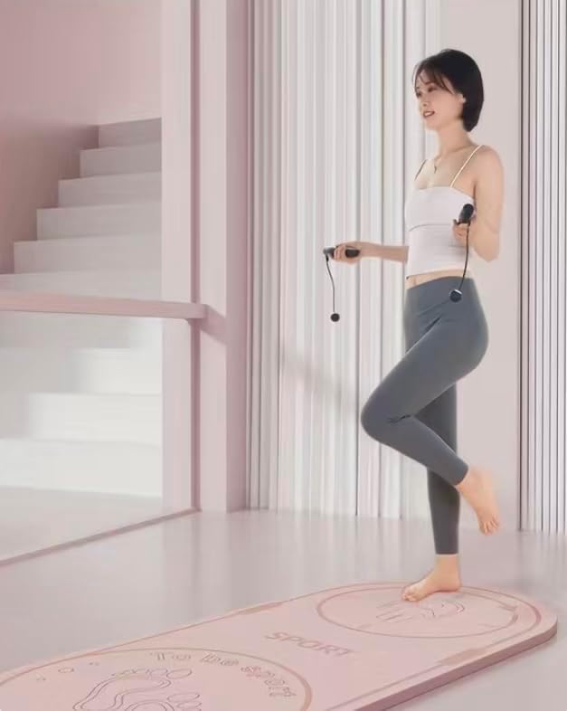 Non-Slip Shock-Absorbing Yoga Mat, 8mm Thick, Portable 140x60cm