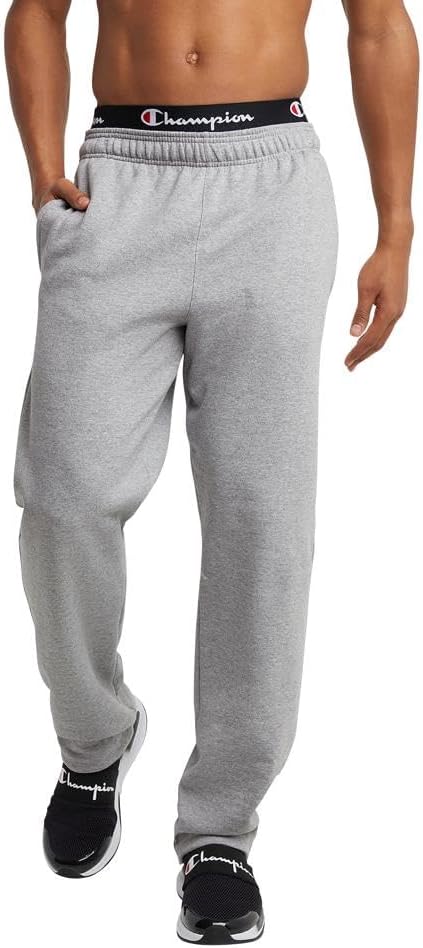 Champion Men's Fleece Open-Bottom Sweatpants for Comfort