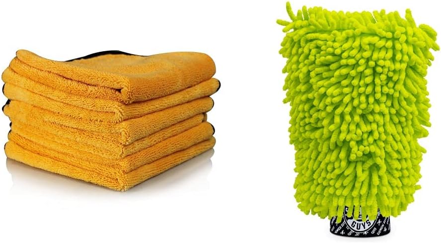 Premium Microfiber Towel and Scratch-Free Wash Mitt Bundle