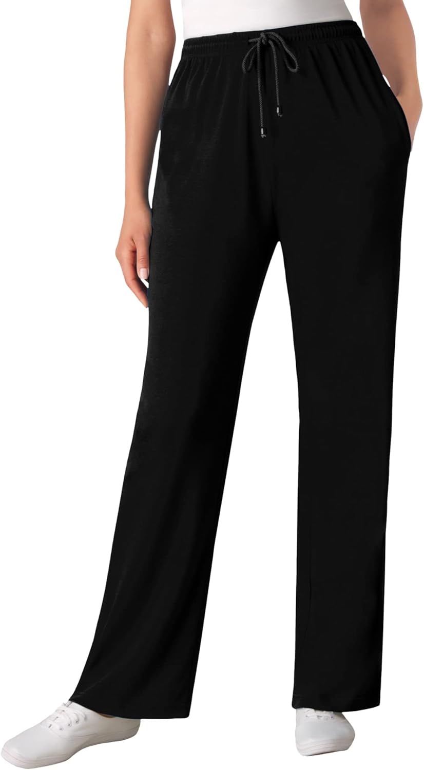 Woman Within Plus Size Sport Knit Straight-Leg Pull-On Pants Review